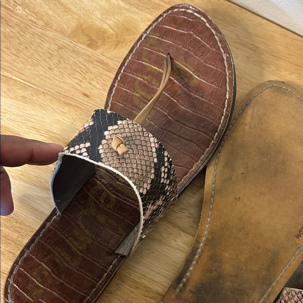 Sam Edelman Snakeskin and Brown Sandals - Picture 5 of 7